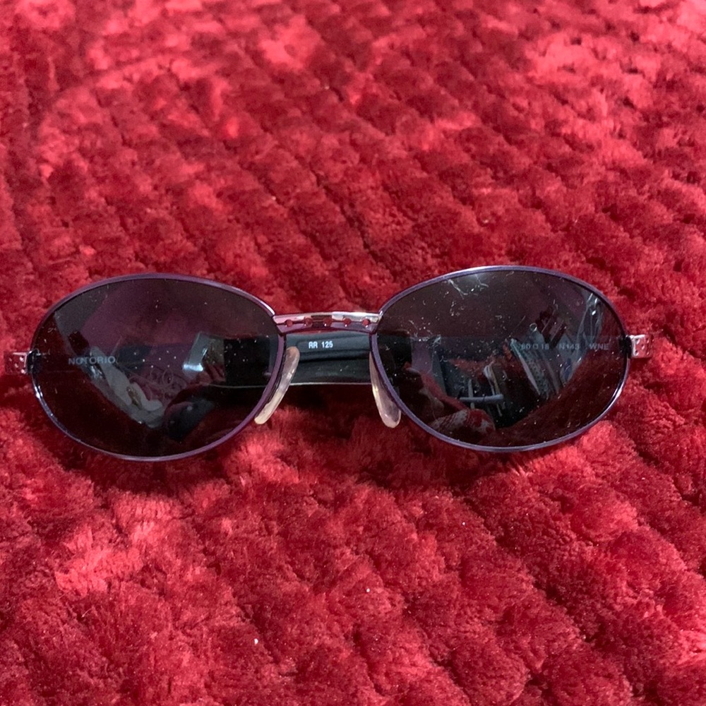 Notorio Occhiali N142 sunglasses color wine metal rim 100% UV protection